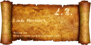 Laub Norbert névjegykártya